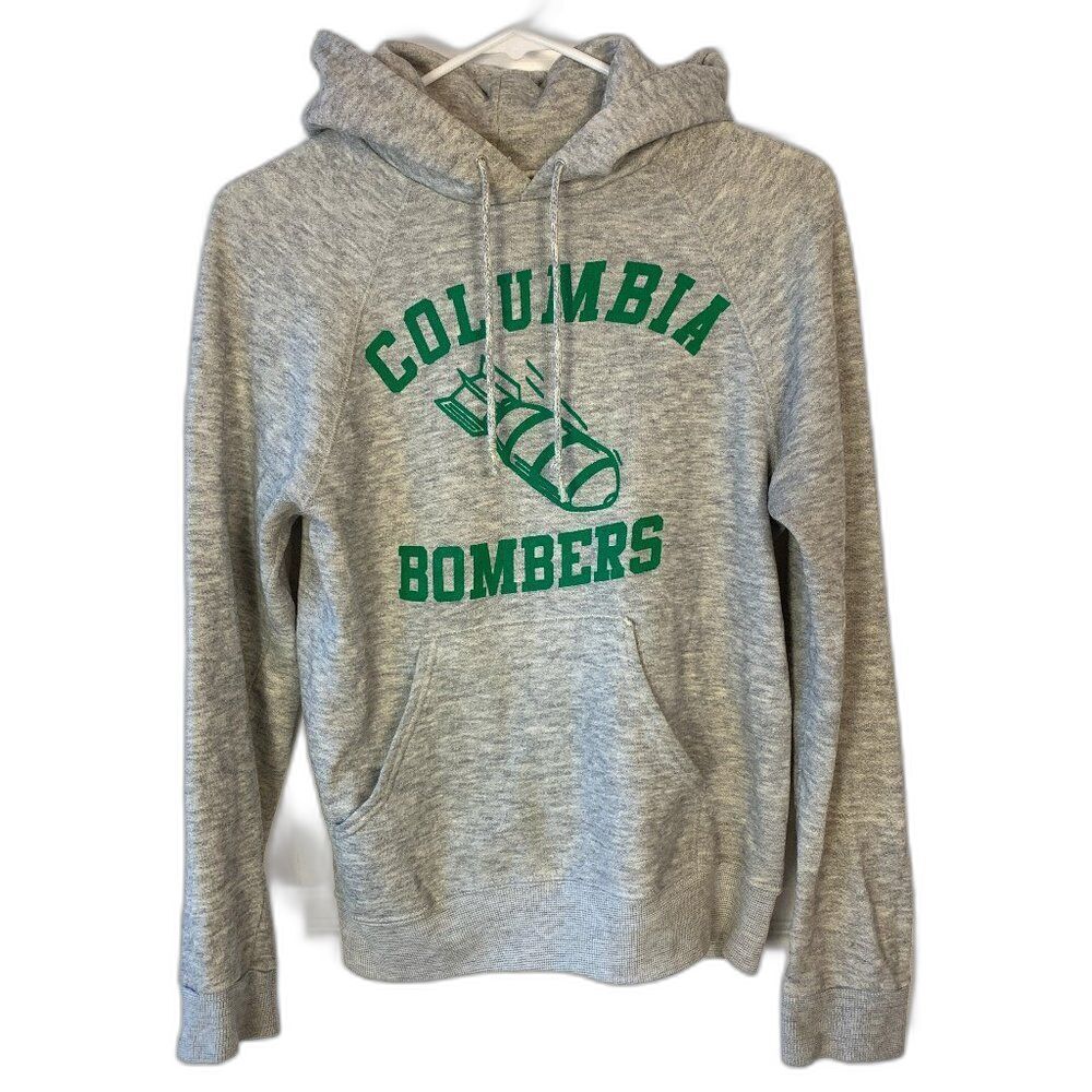 Vintage 80s Retro Columbia Bombers High School Mascot Hoodie Size S